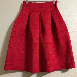 New York & Company Red Bell Skirt Sz XS